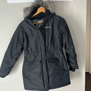 Black XL, Girls' Columbia Nordic Strider Waterproof Hooded Shell Jacket